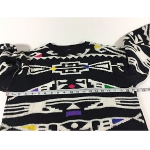 Sterling Harris VTG 80's Geo Sweater Sz M - Picture 5 of 8
